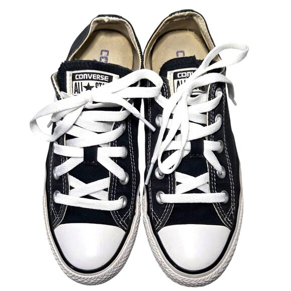 Converse Chuck Taylor All Star Canvas Unisex Low Top Black Sneakers Size M4 W6 - Picture 3 of 8